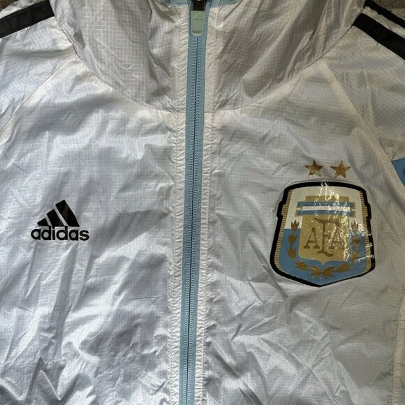 Authentic 2014 Adidas Argentina AFA Rain Jacket Medium World Cup Era Messi Era - Picture 3 of 6